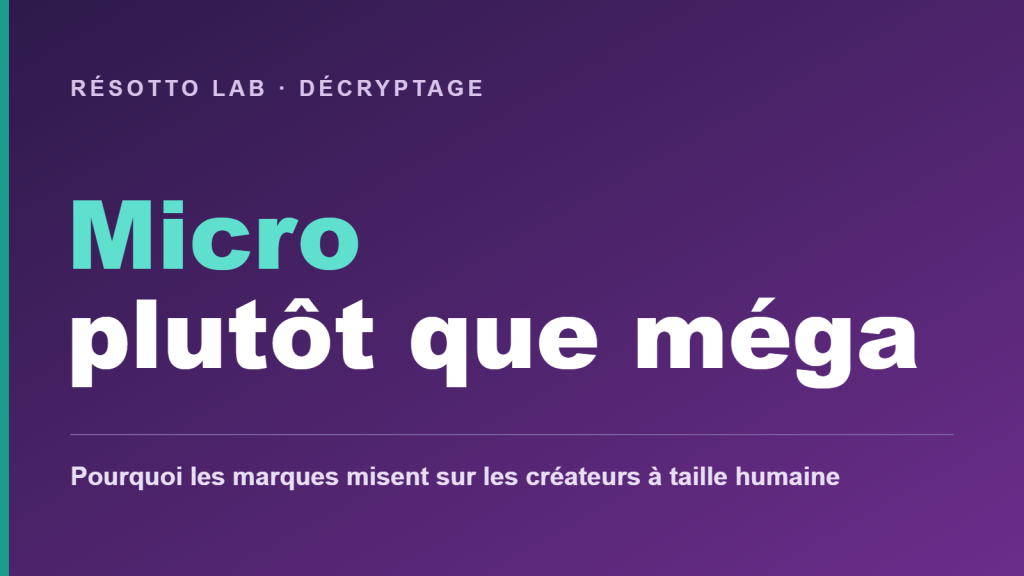 Micro plutôt que méga, créateurs à taille humaine
